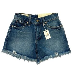 NWT Marine Layer Sasha Women’s High Waist Denim Shorts Size 26 Medium Wash
